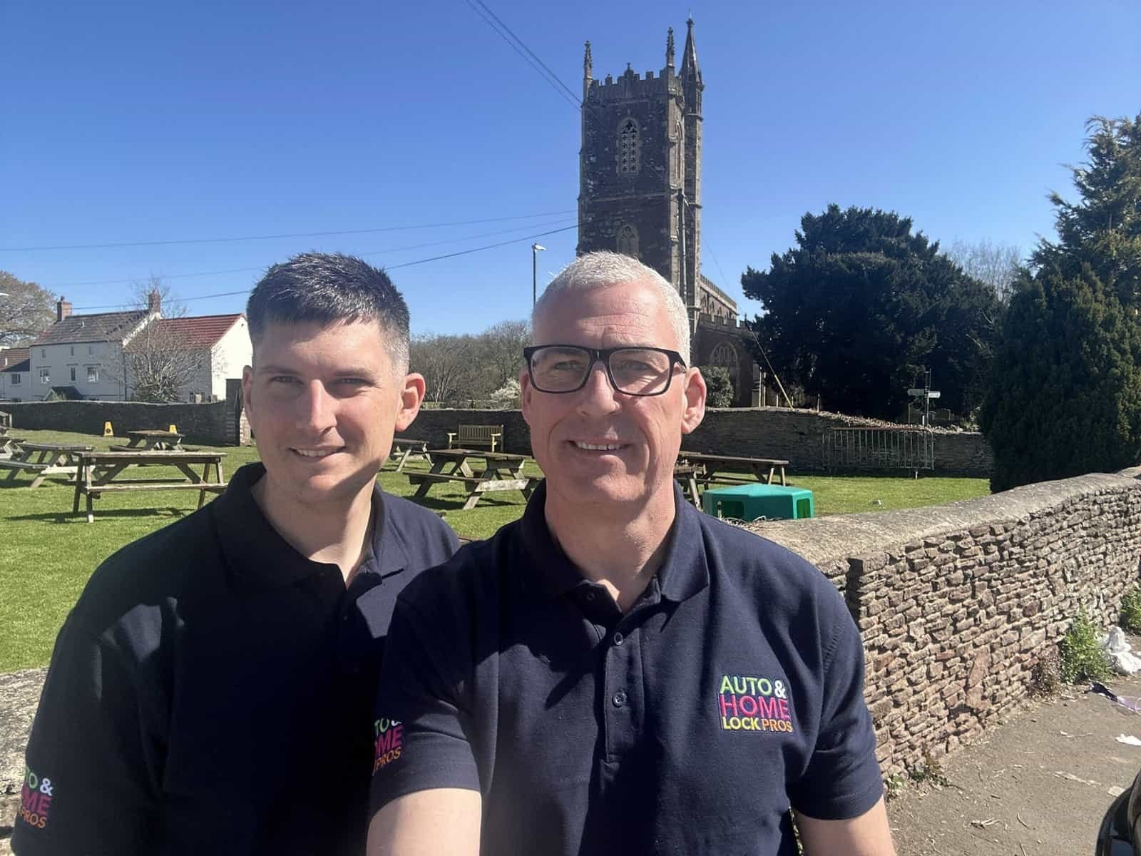 Sam and Martyn Lenthall. Photo: AHLP Locksmiths.